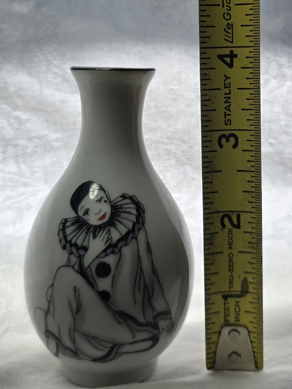 Sad Pierrot Clown Bud Vase